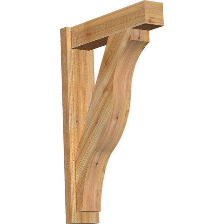 Ekena Millwork Funston Block Rough Sawn Outlooker, Western Red Cedar, 6"W x 24"D x 36"H OUT06X24X36FST05RWR